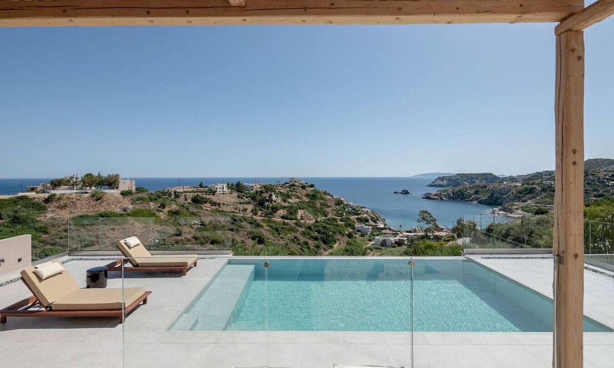 Agia Pelagia Villa | Sea View Villa w/Private Pool & BBQ