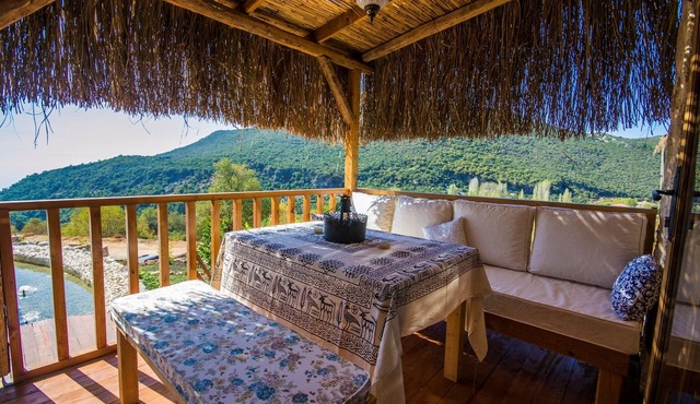 Charming Rustic Style Ecological Honeymoon Villa with Pool and Views in Kalkan