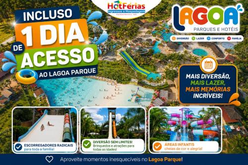 Flat Enseada em Caldas Novas, com roupa de cama, incluso 1 dia de Acesso ao Lagoa Parque, Parcele em até 6x - HotFérias in Caldas Novas