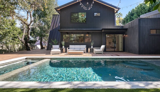 LARGE A frame villa with a large pool and separated ADU/MUSIC STUDIO. in Los Angeles