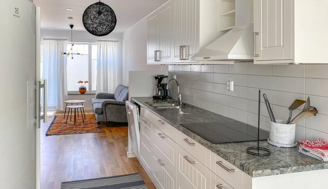 Look forward to this vacation home in the coastal village of Simrishamn in Simrishamn