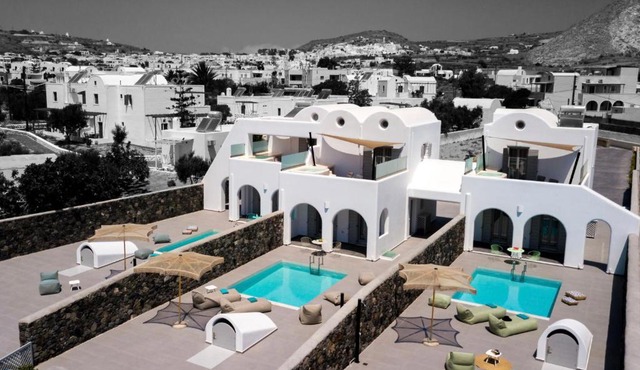 Modern Dome Homes Of Santorini in Perissa