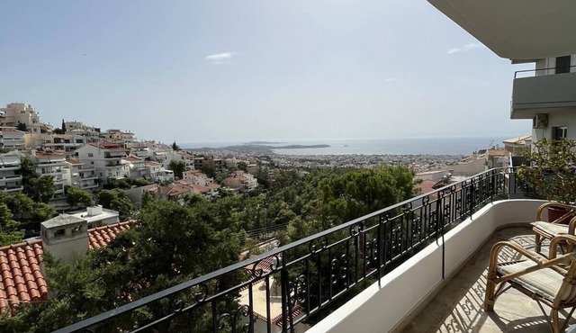 Studio with breathtaking view in Voula