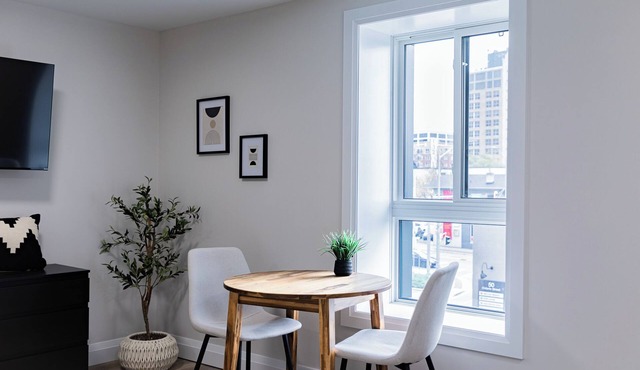 Trendy 1 queen bed studio Prime Downtown location in Kitchener