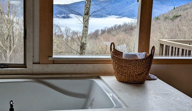 Golf, Sauna, Creek: Spectacular Smoky Mtn-View Gem in Maggie Valley